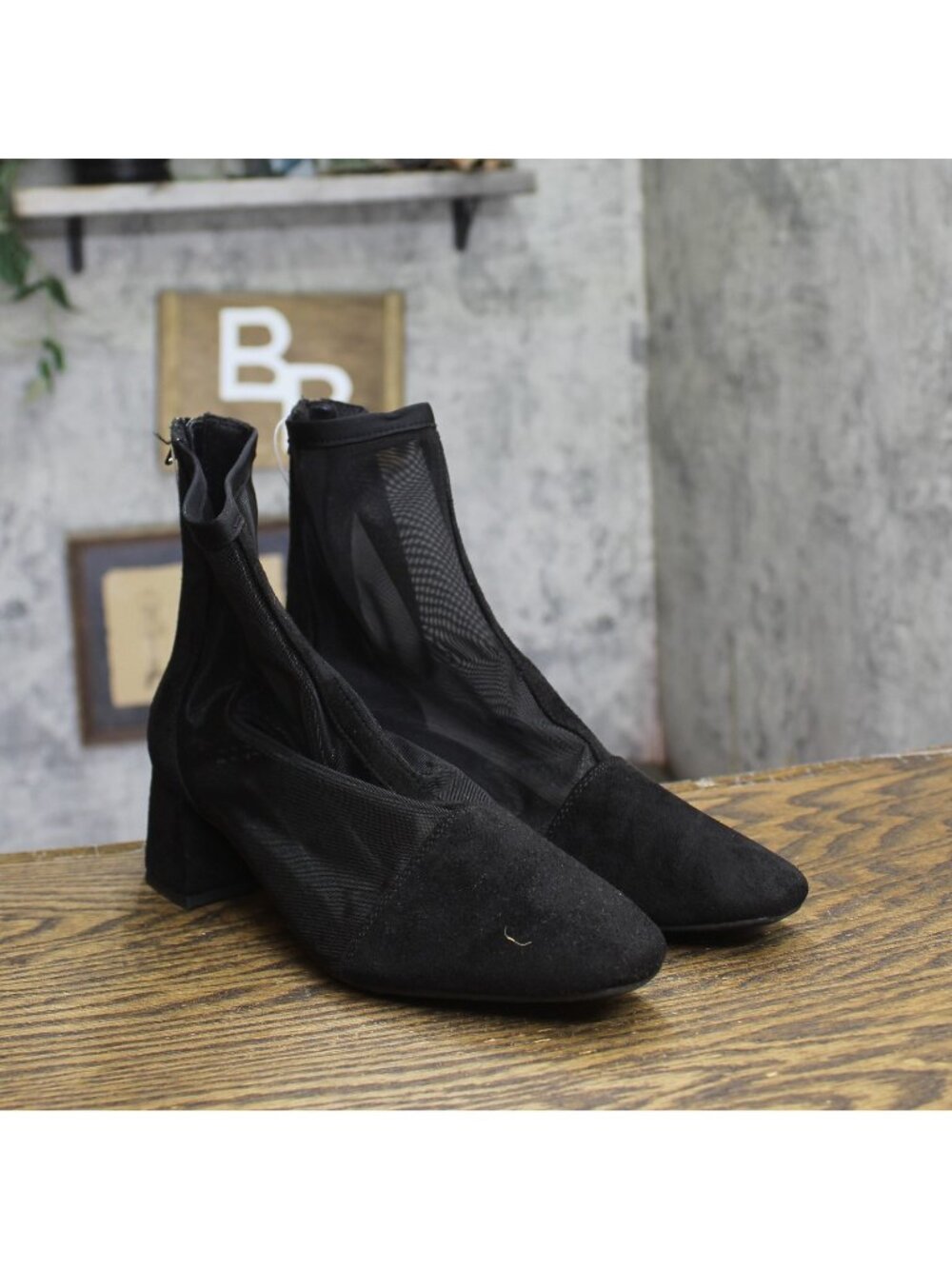 A New Day Womens Celaena Memory Foam Insole Mesh Ankle Boots Booties Black 7M